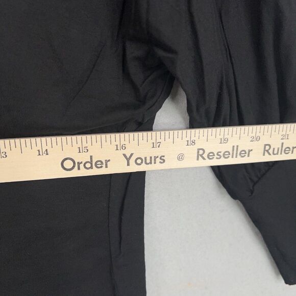 Testimony Los Angeles Cardigan Womens Small Black Drape Open Studded Jacket Y2K - Picture 10 of 12